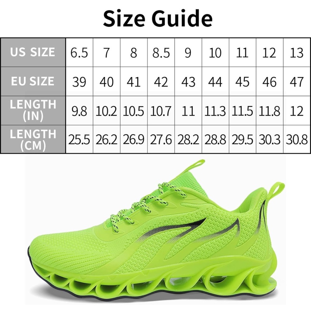 QUINMOK Mens Walking Jogging Tennis Shoes Fashion Breathable Non Slip - Picture 6 of 9